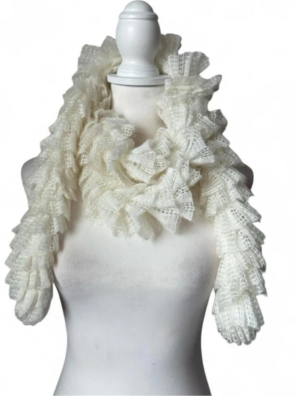 Crochet Knit Lace Fairy Scarf